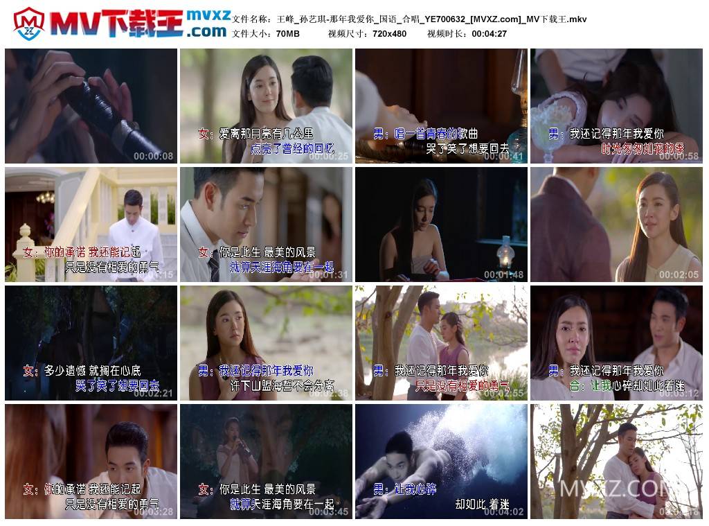 王峰_孙艺琪-那年我爱你_国语_合唱_YE700632